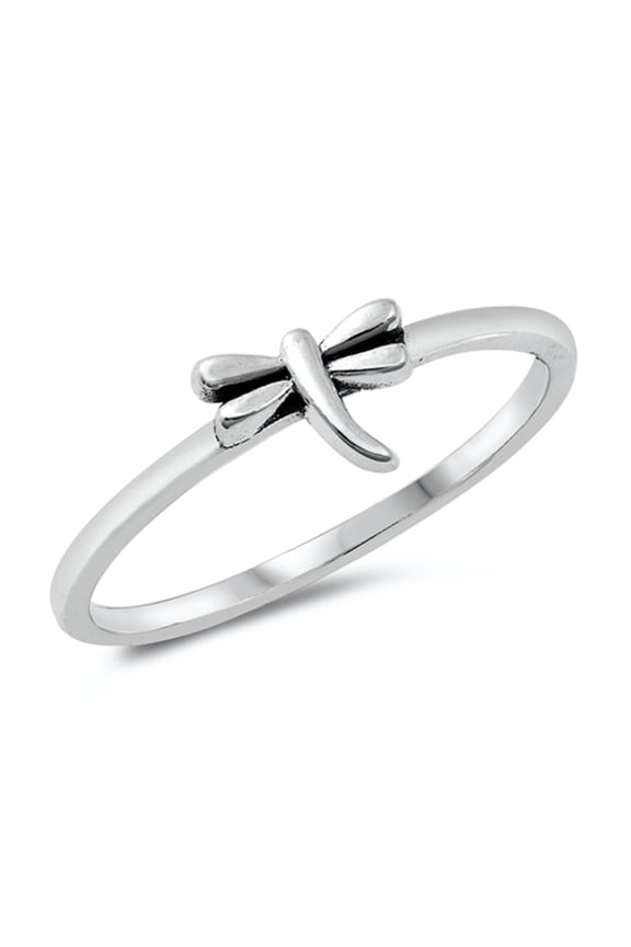 Classic Dragonfly Nature Garden Ring .925 Sterling Silver Band Jewelry Female Male Unisex Size 8