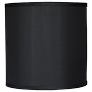 Classic Drum Faux Silk Lamp Shade 8-inch to 16-inch Available Black 10"