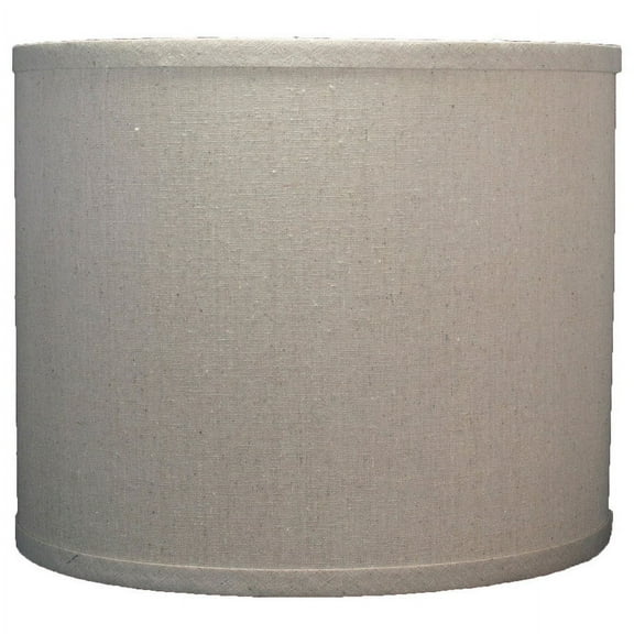 Classic Drum Linen Lamp Shade, 8" to 16" Bottom Size Natural Linen 12"