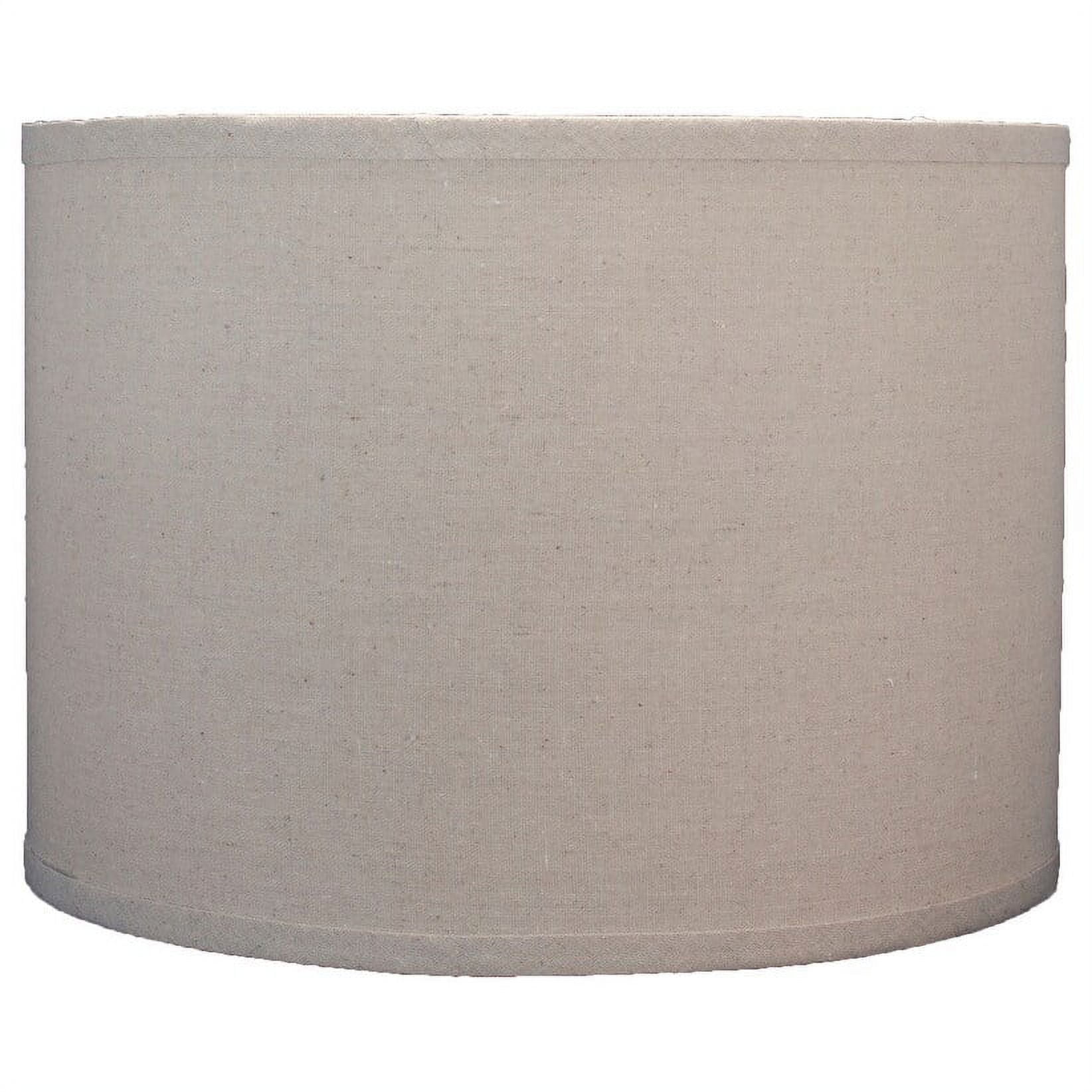 Classic Drum Linen Lamp Shade, 8" to 16" Bottom Size Natural Linen 14