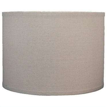 Classic Drum Linen Lamp Shade, 8" to 16" Bottom Size Natural Linen 14"