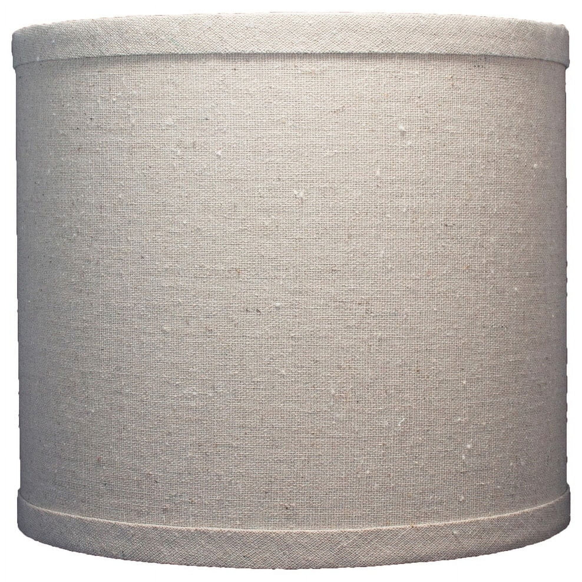 Classic Drum Linen Lamp Shade, 8" to 16" Bottom Size Natural Linen 8"