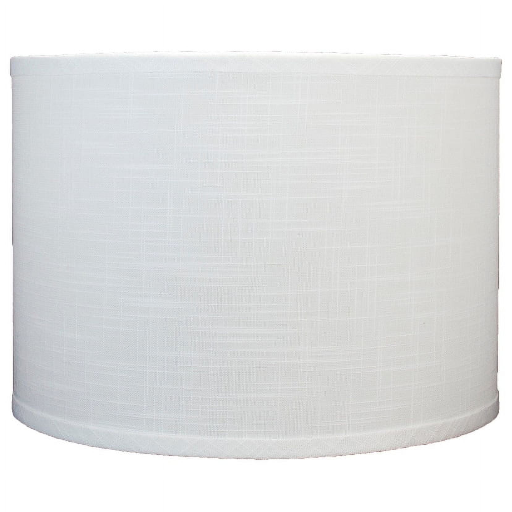 Classic Drum Linen Lamp Shade, 8" to 16" Bottom Size Off White 14"