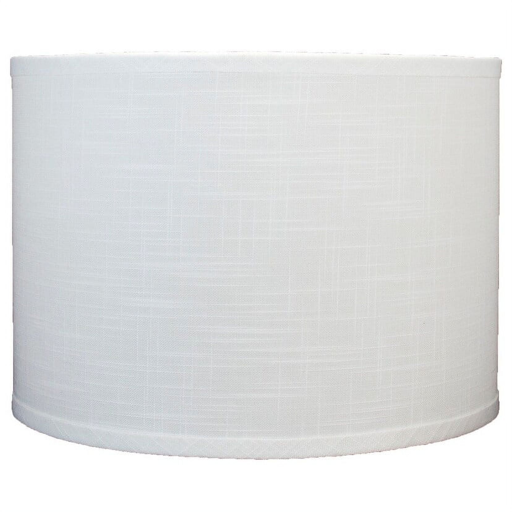Off-White Linen Drum Lamp Shade, 8-inch