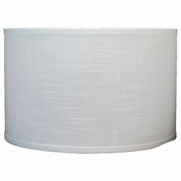 Classic Drum Linen Lamp Shade, 8" to 16" Bottom Size Off White 16"