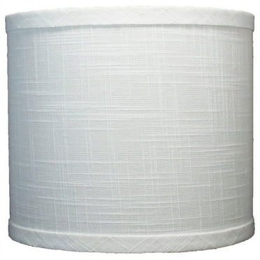 Classic Drum Linen Lamp Shade, 8" to 16" Bottom Size Off White 8"