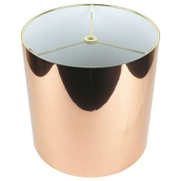 Classic Drum Metallic Lampshade, 8" to 16" Bottom Size Copper 10" 7 to 12 Inches 7 to 12 Inches