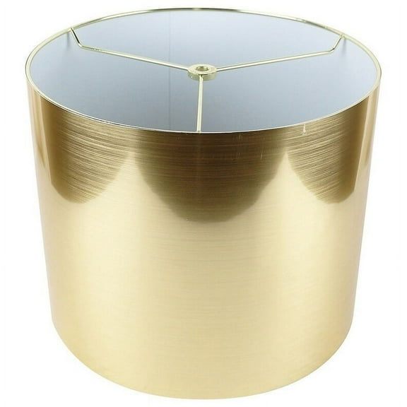 Classic Drum Metallic Lampshade, 8" to 16" Bottom Size Gold 12" 7 to 12 Inches 7 to 12 Inches