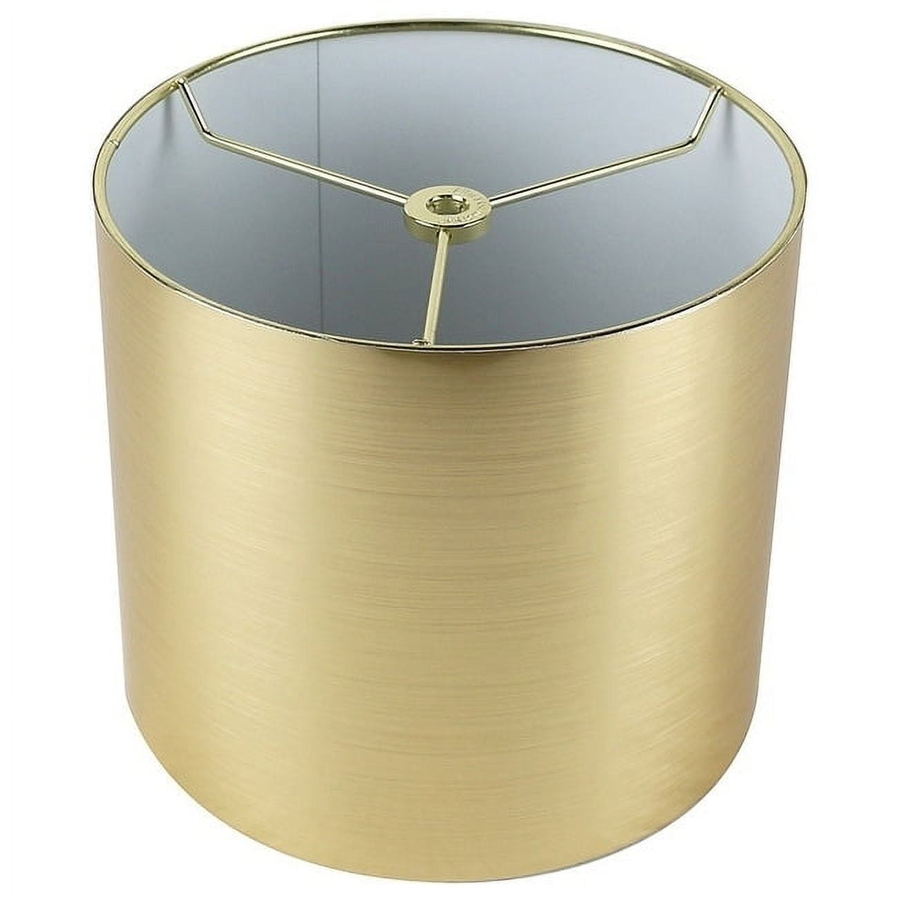 Urbanest Classic Drum Metallic Gold Lampshade with Spider Fitter, Size 8"16"