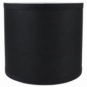 Classic Drum Smooth Linen Lamp Shade, 8" to 16" Bottom Size Black 8"