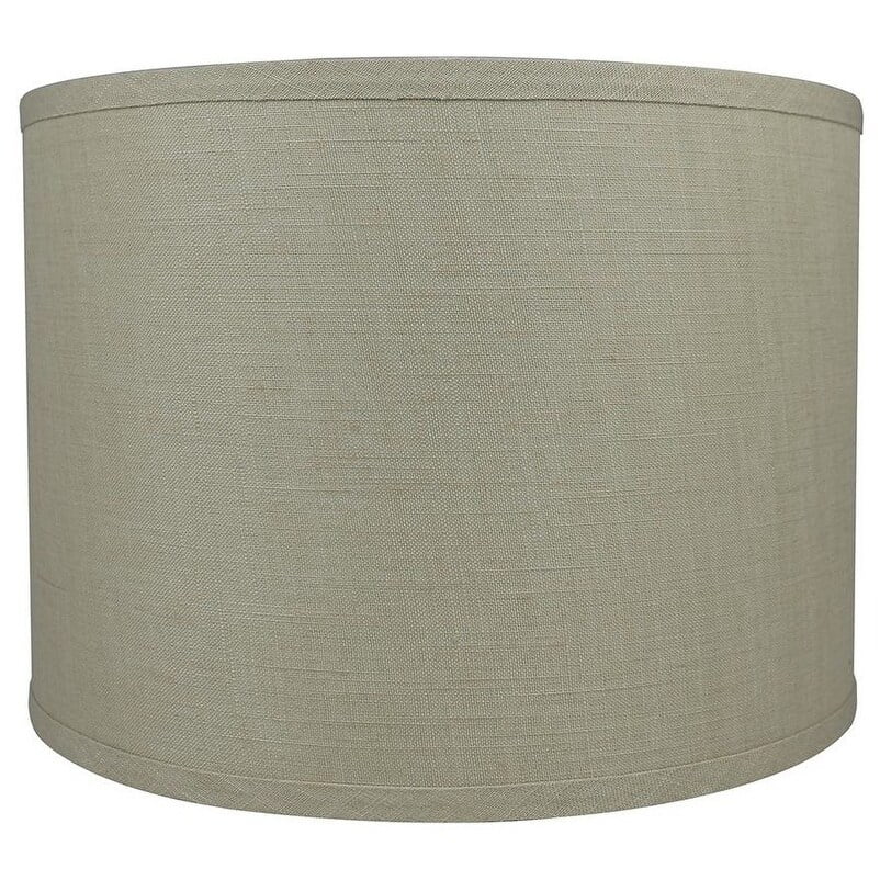 Classic Drum Smooth Linen Lamp Shade, 8" to 16" Bottom Size Natural 14"