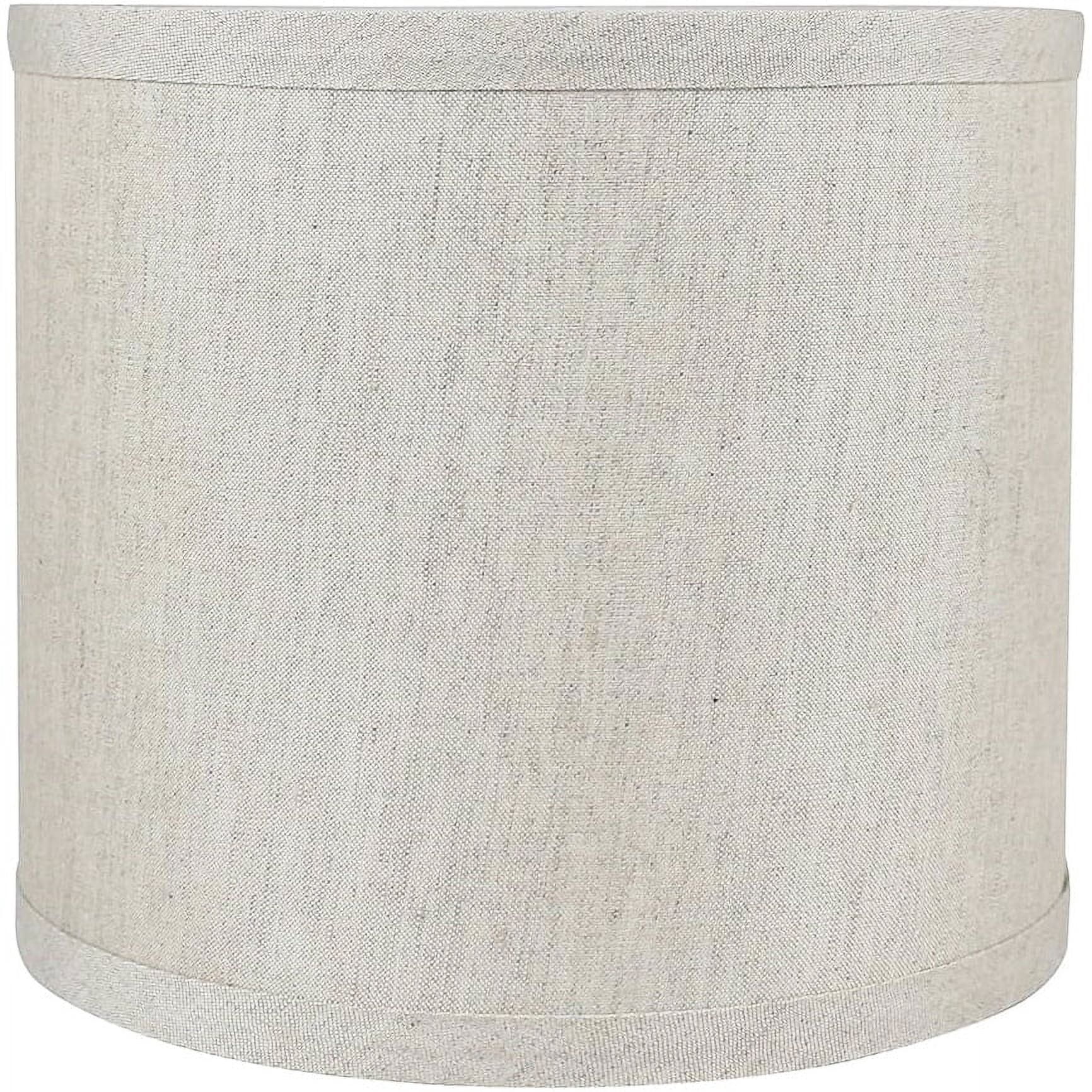 Classic Drum Smooth Linen Lamp Shade, 8" to 16" Bottom Size Oatmeal 8"