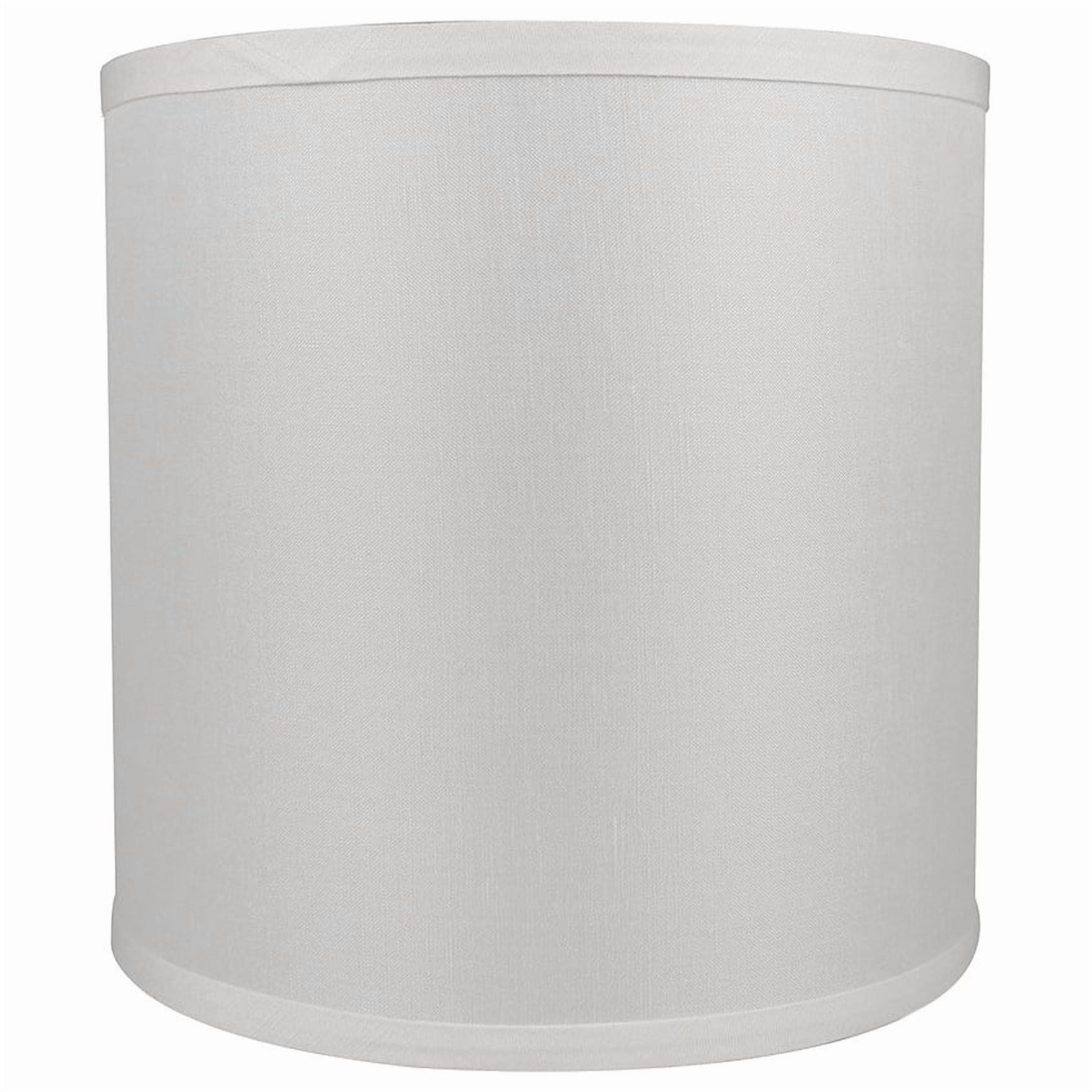 Classic Drum Smooth Linen Lamp Shade, 8" to 16" Bottom Size Off White 10"