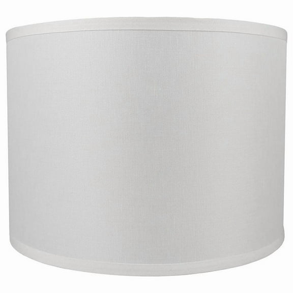 Classic Drum Smooth Linen Lamp Shade, 8" to 16" Bottom Size Off White 14"