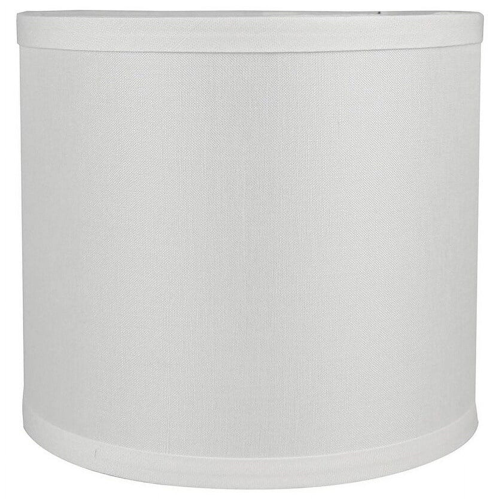 Off-White Linen Drum Lamp Shade, 8-inch