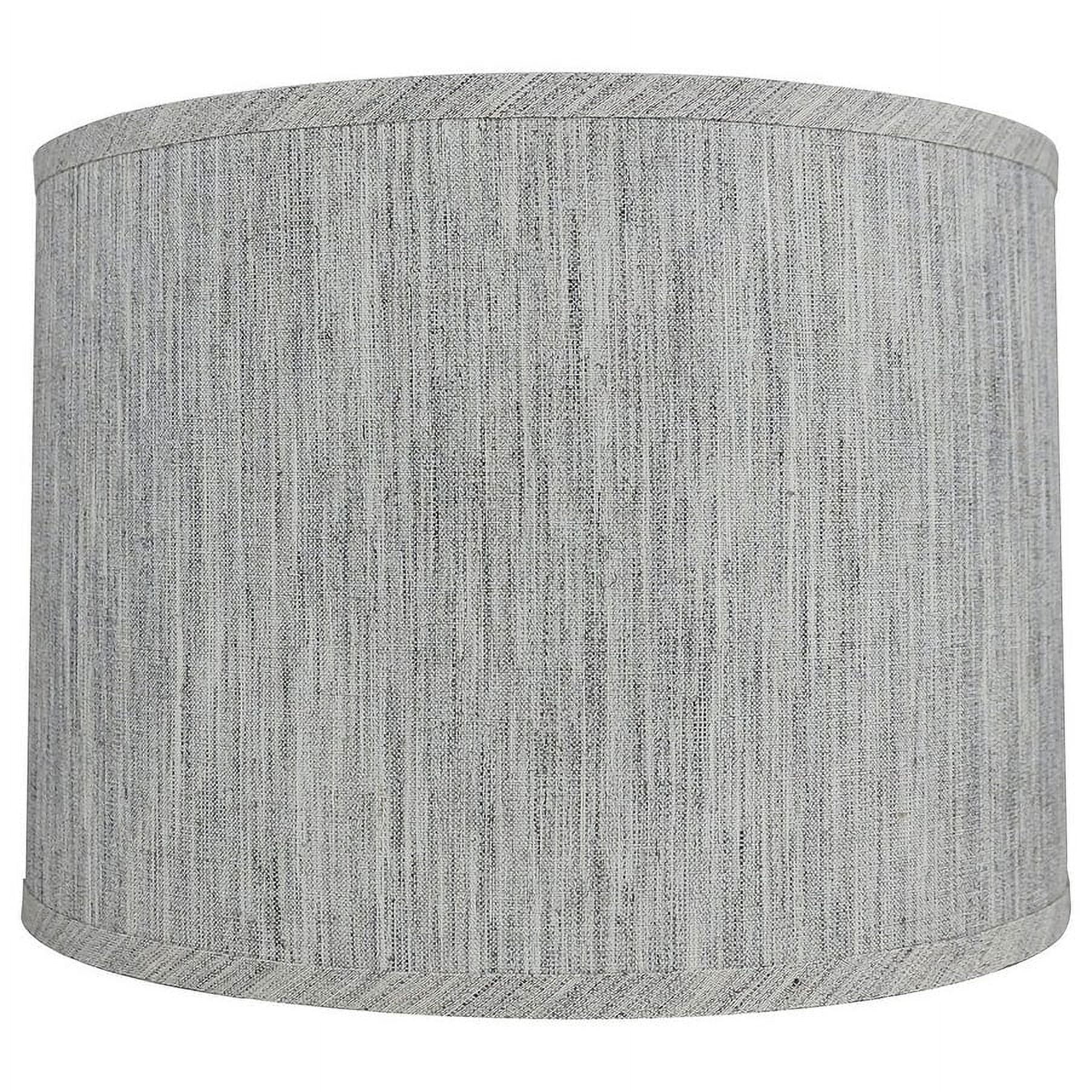 Classic Drum Smooth Linen Lamp Shade, 8" to 16" Bottom Size Storm 14"