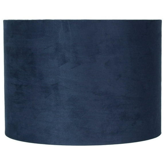 Classic Drum Suede Lamp Shade, Navy Blue, 8" to 16" Bottom Size 14"