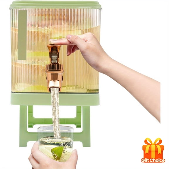 Classic Dual-Tap Beverage Dispenser with Filtration System, 5.81-Gallon Capacity, No Electrical Power Required, Refrigerator-Compatible, Ideal for Home Use and Gifting