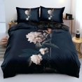 Classic Duvet Cover Sets Flower Blue Gold King Full Twin Double Quilt