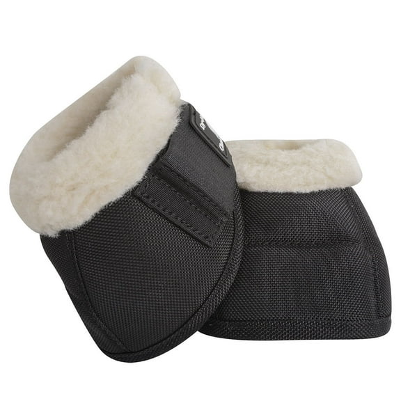 Classic Equine Dyno No Turn Fleece Bell Boot Black MEDIUM