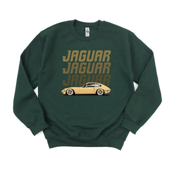 Classic E-Type Jaguar British Sports Car Vintage Roadster Auto Icon Sweatshirt Unisex, up to 5XL
