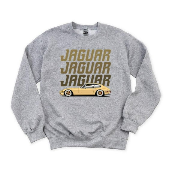 Classic E-Type Jaguar British Sports Car Vintage Roadster Auto Icon Sweatshirt Unisex, up to 5XL