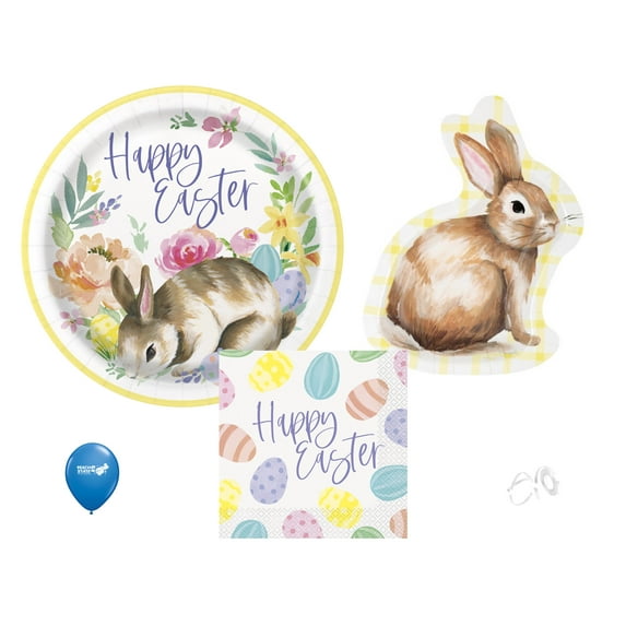 Classic Easter Party Supplies | Classic Easter Party Tableware| Classic Easter Party Decorations | Spring Party Supplies | Classic Easter Paper Plates | Classic Easter Napkins - Serves 8