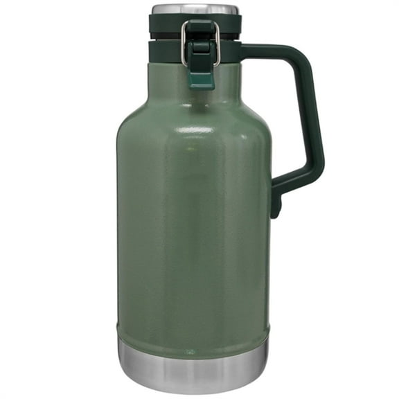 Classic Easy-Pour Growler 64 oz | Keeps Beer Cold or Coffee Hot | Leakproof Steel Lined Lid and Easy to Carry Handle | Insulated Stainless Steel