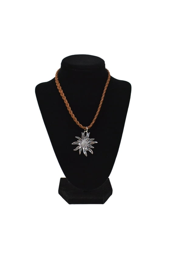 Classic Edelweiss Braided Necklace Oktoberfest Jewelry
