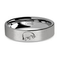 thumbnail image 1 of Classic Eeyore Laser Engraved Brushed Silver Tungsten Ring, 6mm, Size 14, 1 of 2