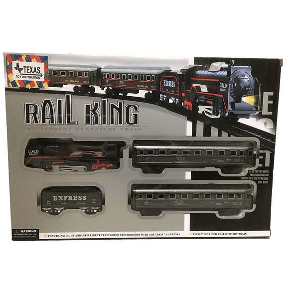 Classic Electric "Rail King" Train Set with Tracks