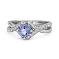 thumbnail image 1 of Classic & Elegant 0.25 Ctw Tanzanite Solitaire Accents Women Valentines Day Gifts Ring, 1 of 3