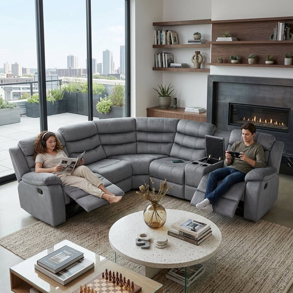 Classic Elegant 5-Seater Velvet Sofa, Oversized Plush Upholstered Couch, Luxury Traditional Living Room Furniture for Family Use
