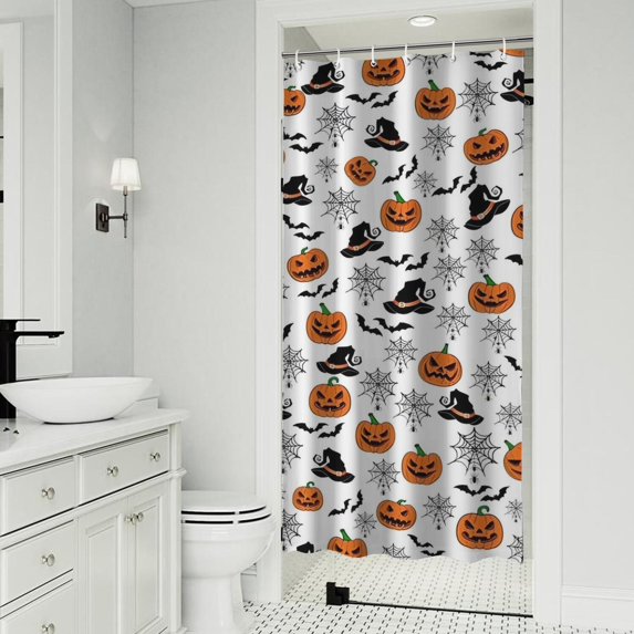 Classic Elements Halloween Pattern Shower Curtain 36"x72" ,Bathroom Decorative Shower Curtains Set with 12 Hooks,Modern Waterproof Washable Shower Curtain