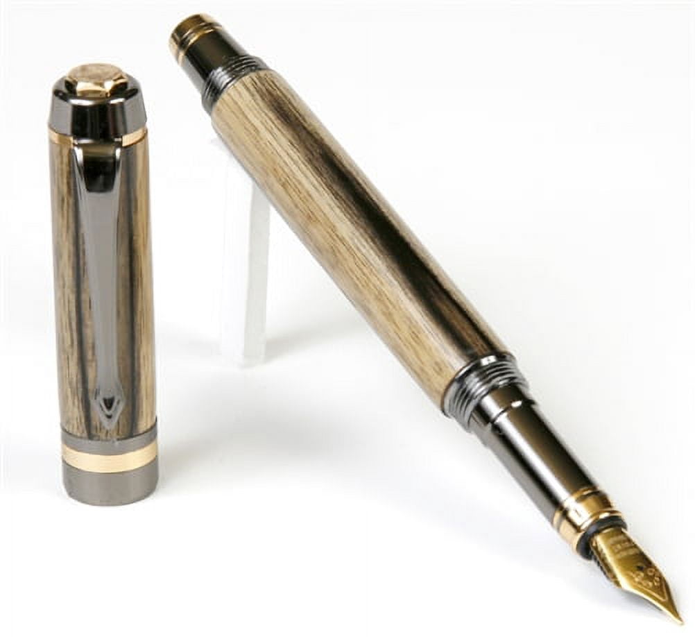 Classic Elite Fountain Pen - Black & White Ebony