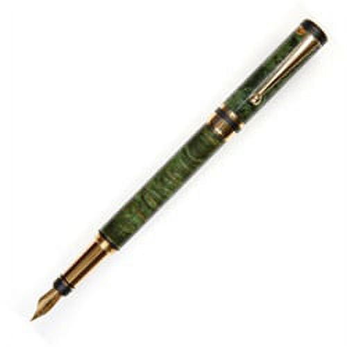 Classic Elite Fountain Pen - Green Maple Burl