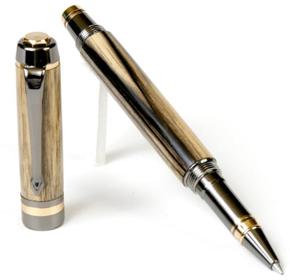 Classic Elite Rollerball Pen - Black & White Ebony