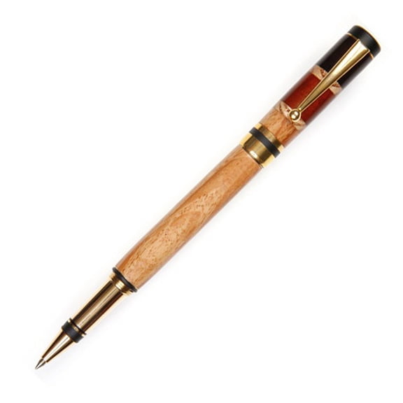 Classic Elite Rollerball Pen - Light Sheoak, Pernambuco & Rosewood