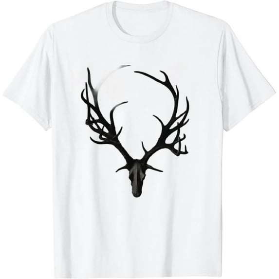 Classic Elk Antler T-shirt. Elk Horn Hunter Tee for Men