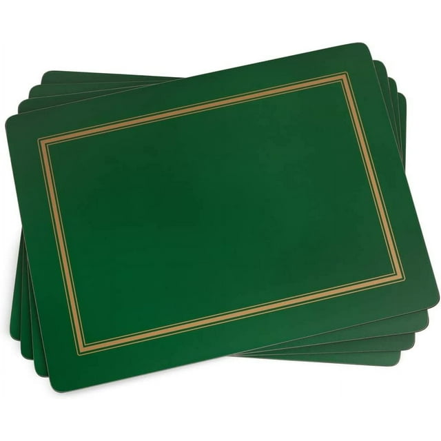 Classic Emerald Collection Placemats Set Of 4 Heat Resistant Mats