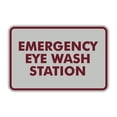 thumbnail image 1 of Classic Emergency Eye Wash Station Sign (Light Grey / Burgundy) - Medium, 1 of 1