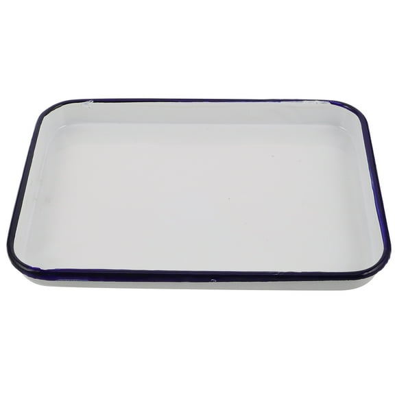 Classic Enamelware Roasting Pan For Oven Use Small White Rectangular Baking Dish For Cooking And Serving Nonstick And Durable