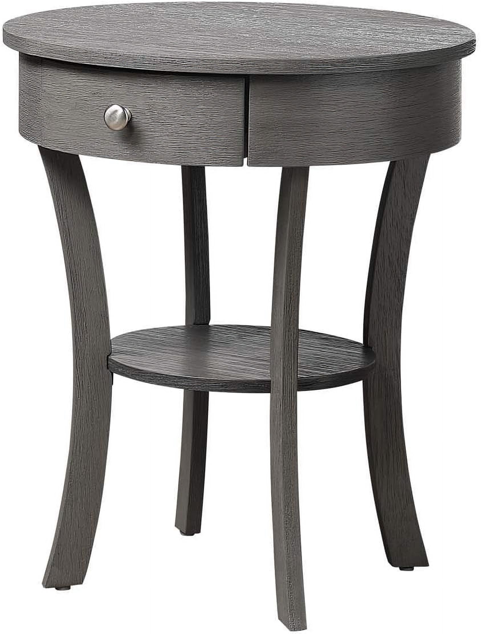 Classic End Table, Dark Gray Wirebrush
