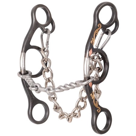 Classic Equine Barrel Bit Short Shank Twisted Wire Dog Bone Horse Bit