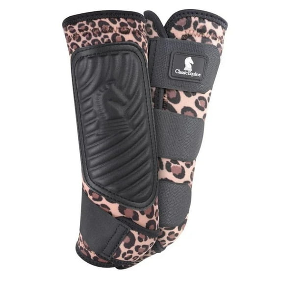 Classic Equine Classic Fit Horse Sling Boots: Ultimate Leg Protection Cheetah / Hind / Large