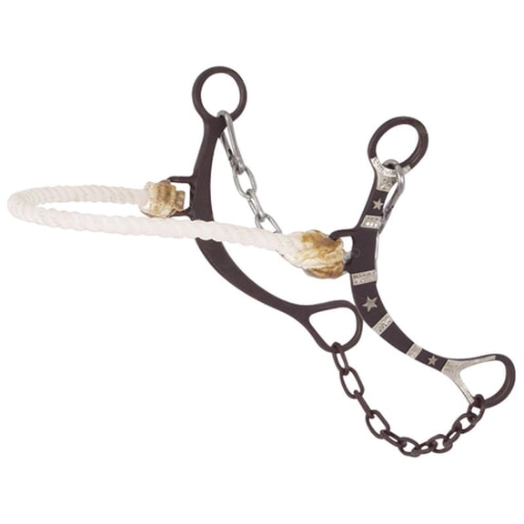 Classic Equine Bozo Sidepull Replica Barrel Correction Bit - 7 1/2 inch Shank - No Mouthpiece