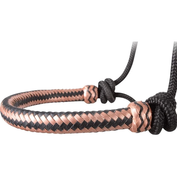 Classic Equine Braided Rawhide Noseband Halter with 8 Foot Lead Rope