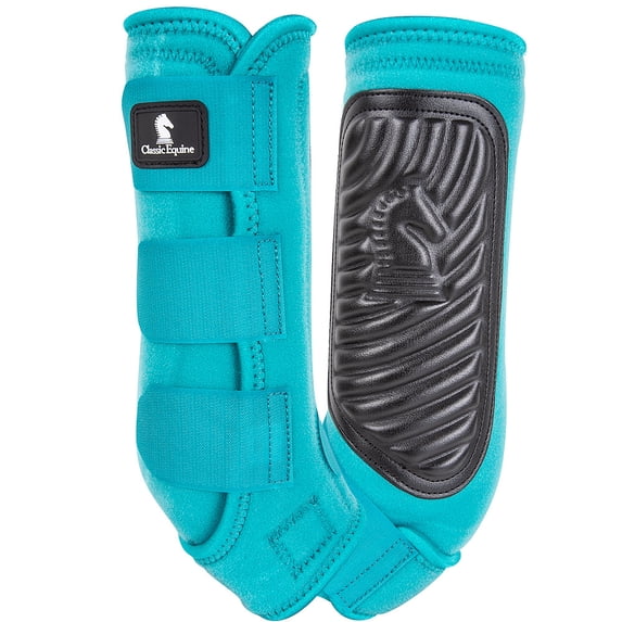 Classic Equine Classic Fit Horse Sling Boots - Shock-Absorbing Neoprene Leg Protection & Suspensory Sling - Multiple Sizes Aqua / Hind / Small