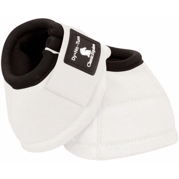 Large Classic Equine Dyno Horse No Turn Bell Boots Pair White