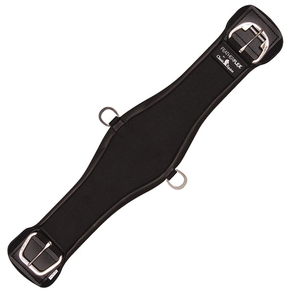 Classic Equine Feather Flex Roper Cinch 32in Black